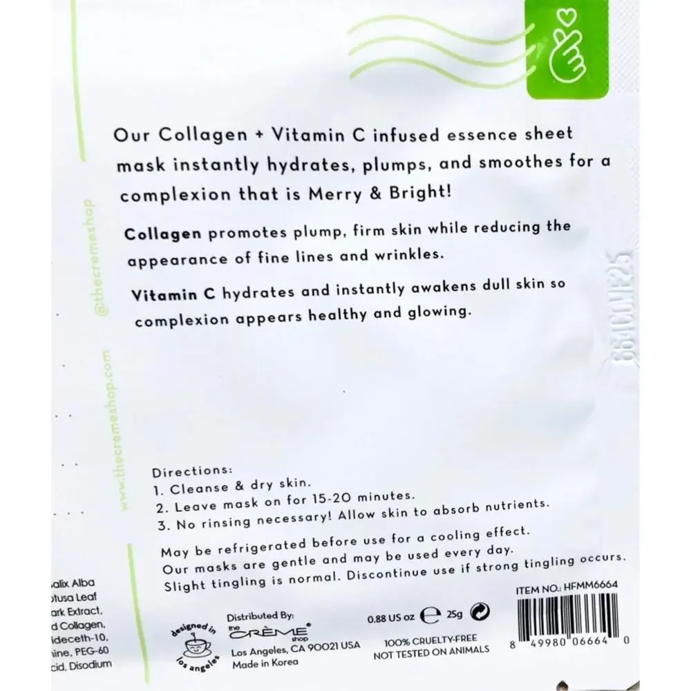 The Creme Shop Merry & Bright Limited Edition Essence Sheet Mask (set of 5)